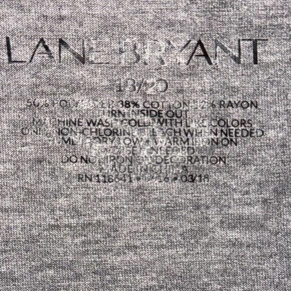 LANE BRYANT Bananas For You Graphic V-Neck Tee - 18/20 Grey - Picture 7 of 13